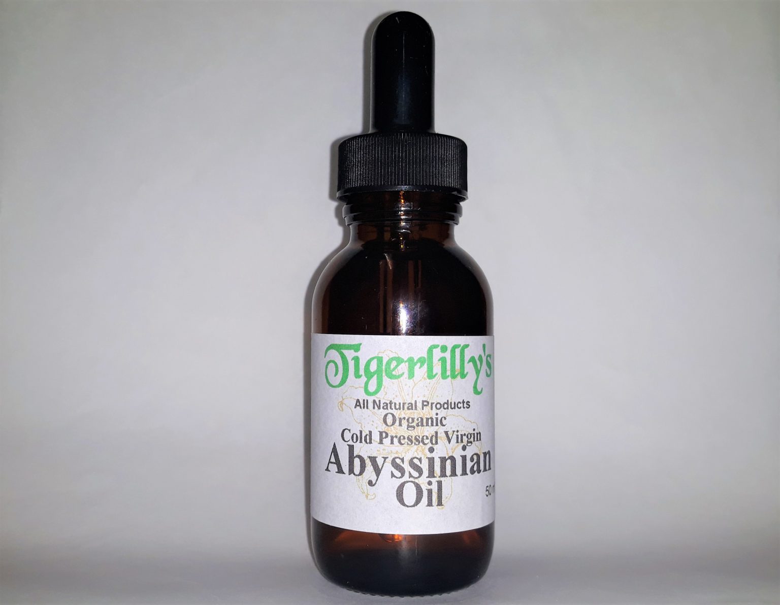 Abyssinian Oil Organic Cold Pressed Virgin Tigerlilly's Natural