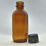 100ml Amber Glass Bottle with Tamper-tel Lid