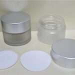 15ml Frosted Glass Jar with Silver Lid