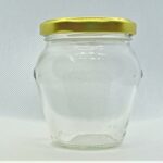 212ml Clear Glass Jar with Gold lid