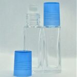12ml Roll On Clear Glass Bottle with Blue Lid