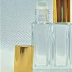 12ml Roll On Clear Glass Bottle with Gold Lid