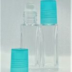 12ml Roll On Clear Glass Bottle with Teal Lid
