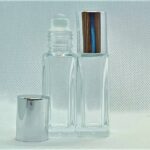 12ml Roll On Clear Glass Bottle with Silver Lid