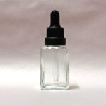 30ml Clear Square Glass Bottle with Eye Dropper
