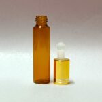 10ml Amber Roll On  Glass Bottle Gold Lid