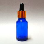 15ml Blue Glass Bottle with Gold Eye Dropper