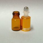 2ml Amber Roll On Glass Bottle Gold Lid