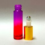 10ml Purple & Red Roll On Glass Bottle