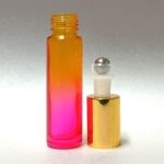 10ml Yellow & Pink Roll On Glass Bottle