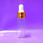 5ml Clear Glass Bottle with Gold Eye Dropper