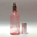 100ml Rose Pink Glass Bottle with Rose Gold Mister