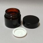 10ml Amber Glass Jar with Black Lid