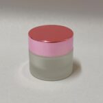 10ml Frosted Glass Jar with Rose Lid