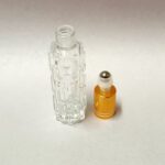 10ml Clear Hexagon Roll On Glass Bottle Gold Lid