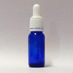 15ml Blue Glass Bottle with White Tampertel Eye Dropper