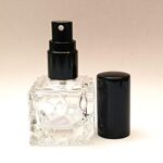10ml Clear Squat Glass Black Perfume Atomizer