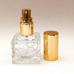 10ml Clear Squat Glass Gold Perfume Atomizer