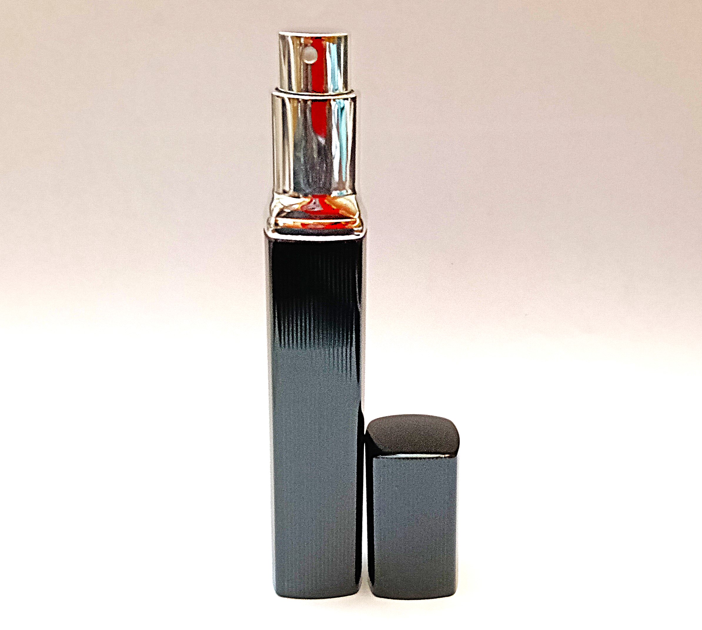 12ml Black Square Bottle Silver Spray 12ml Black Square Perfume Atomizer - Image 1