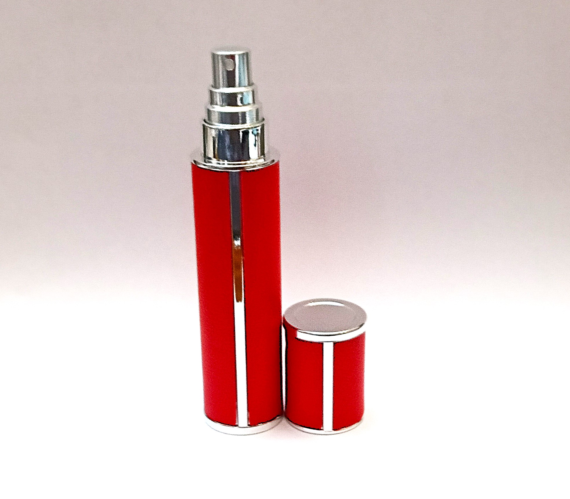 12ml Red & SIlver spray 12ml Red & Silver Perfume Atomizer - Image 1