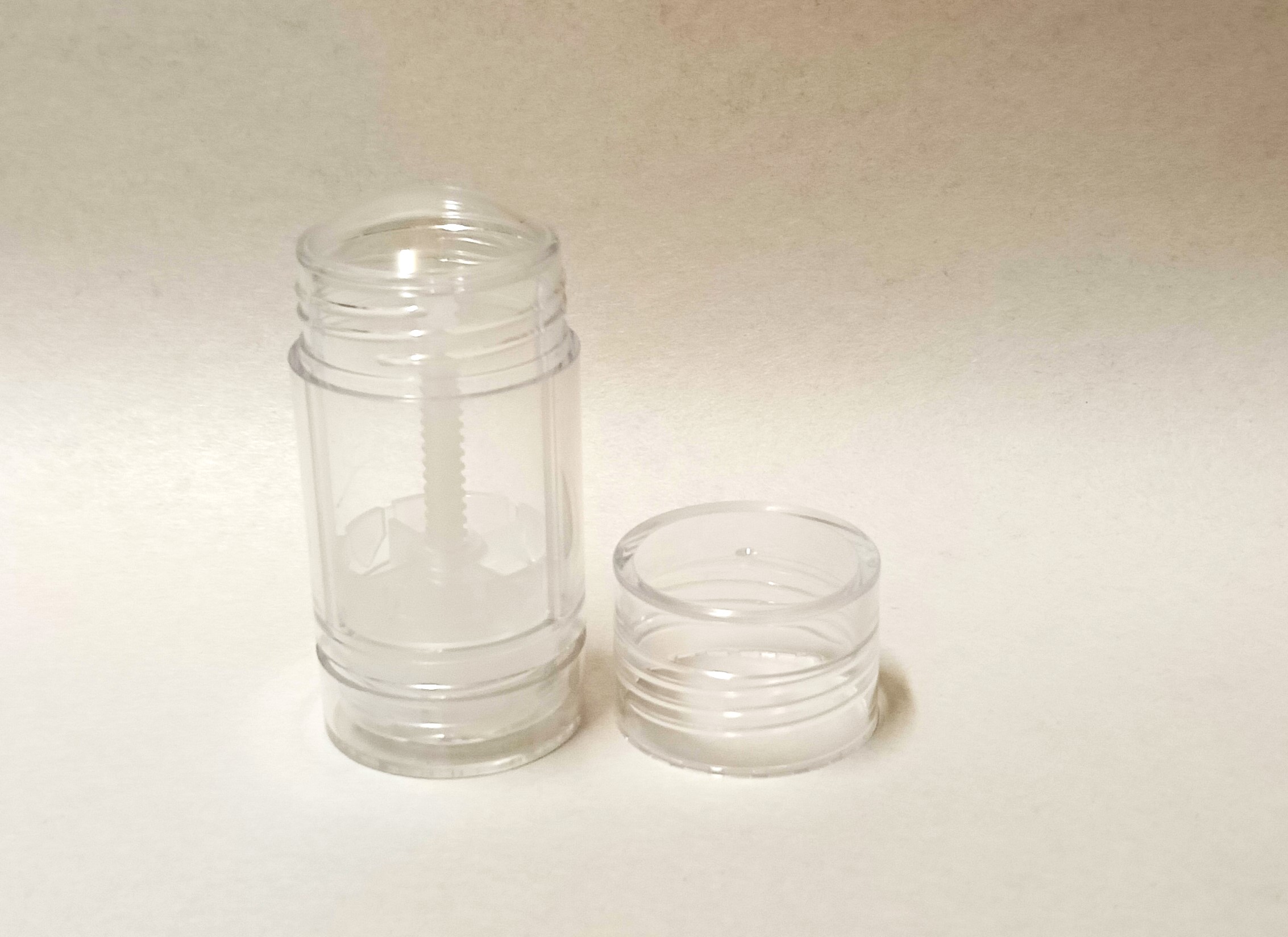 15g Clear Round Deodorant tube 15g Deodorant Round Tube Clear Plastic - Image 1
