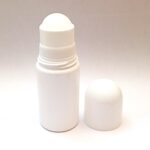 50ml White Plastic Bottle Roll On